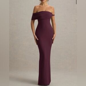 Club L London Strapless Plum Dress